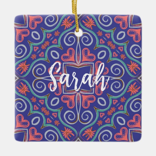 Vibrant ornament with curls (Front)