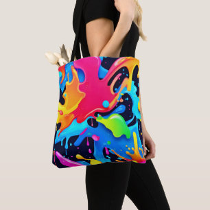 Vibrant Paint Party Design Tote Bag