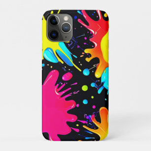 Vibrant Paint Splatter Art Burst iPhone 11 Pro Case
