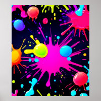 Vibrant Paint Splatter Art