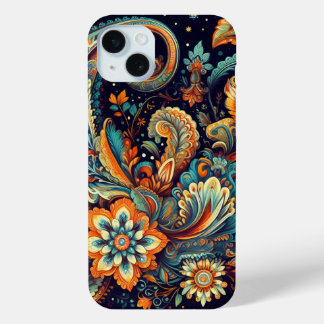 Vibrant Paisley Delight iPhone 15 Mini Case