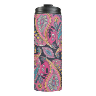 Vibrant Paisley Swirl Pattern Design Thermal Tumbler