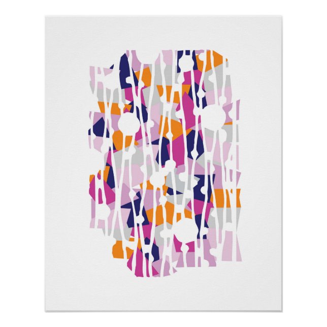 Vibrant Panels: Bear in Captivity Geometrics Poster (Front)