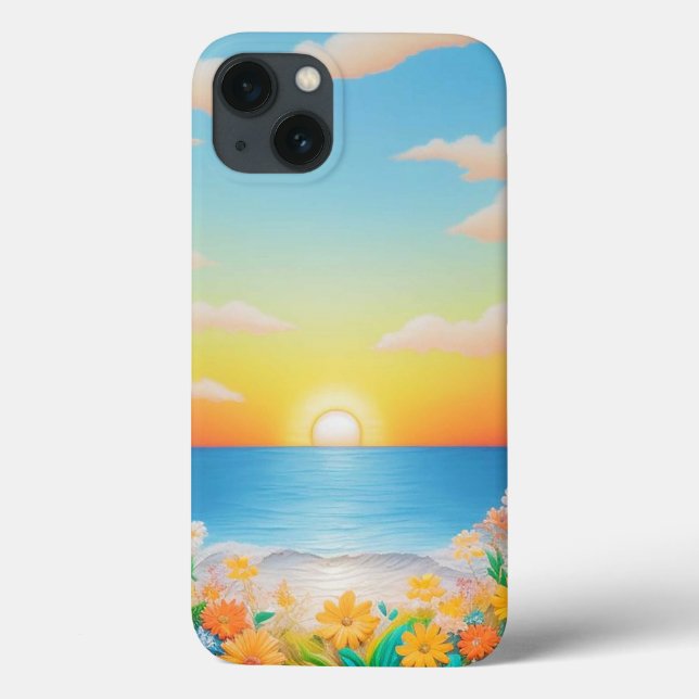 Vibrant Paper Craft Scene of Ocean Waves Case-Mate iPhone Case (Back)