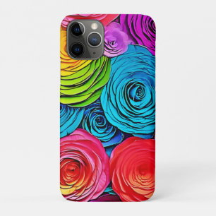 Vibrant Paper Roses iPhone 11 Pro Case