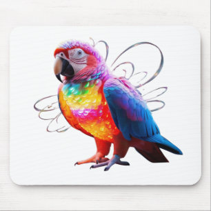 Vibrant Parrot Mouse Mat