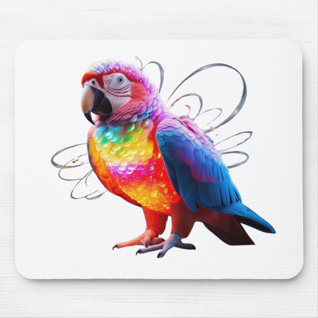 Vibrant Parrot Mouse Mat (Front)