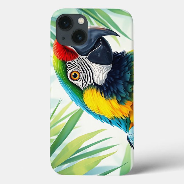 Vibrant Parrot with Detailed Feathers Case-Mate iPhone Case (Back)