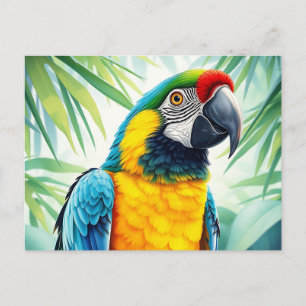 Vibrant Parrot with Detailed Feathers Postcard