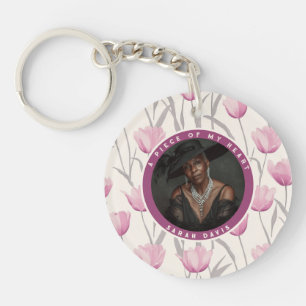 Vibrant party favour Photo Tulip Flower Key Ring