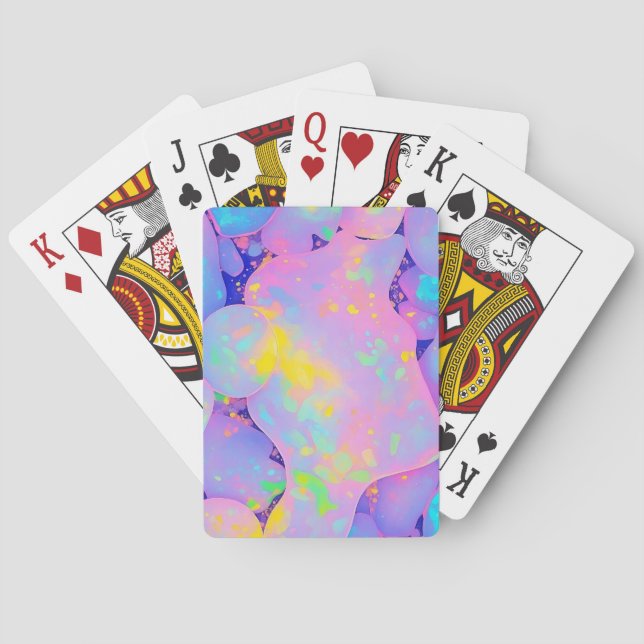 Vibrant Pastel Colourful Abstract  Playing Cards (Back)