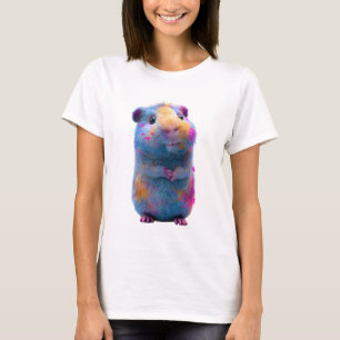 Vibrant Pastel Furry Hamster Portrait Women T-Shirt