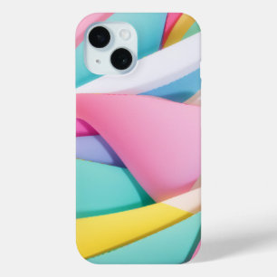 Vibrant Pastel Paper Collage iPhone 15 Case