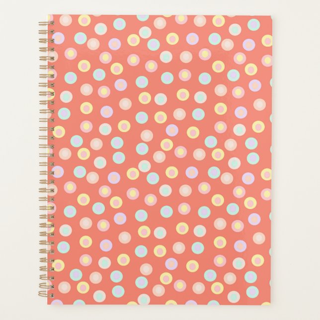 Vibrant Pastel Polka Dot Background: Brighten up  Planner (Front)