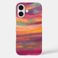 Vibrant Pastel Sunset Abstract Oil Paint Flow