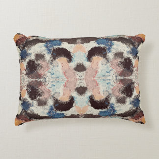 Vibrant Pastel Symmetry – Abstract Textured Art Decorative Cushion