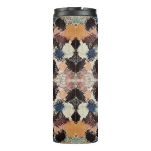 Vibrant Pastel Symmetry – Abstract Textured Art Thermal Tumbler
