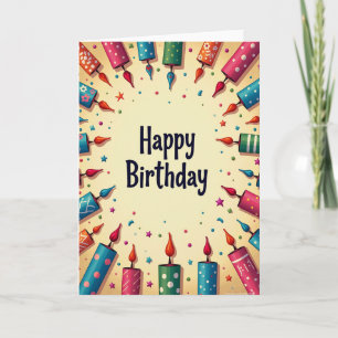 Vibrant Pattern Birthday Card