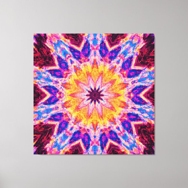 Vibrant Pattern Power Art Canvas Print (Front)