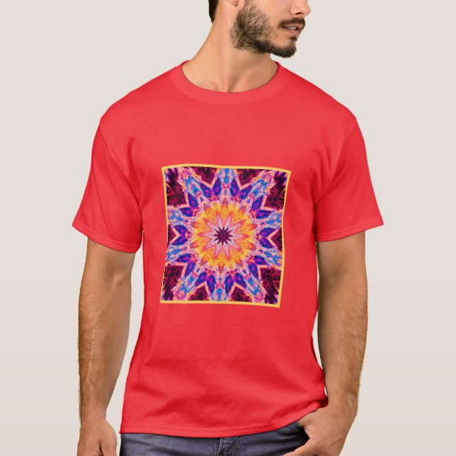 Vibrant Pattern Power Art T-Shirt (Front)