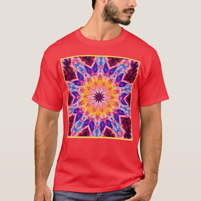 Vibrant Pattern Power Art T-Shirt (Front)