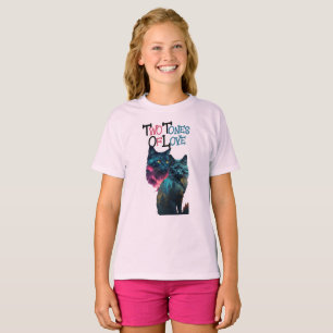 Vibrant Paws: Colourful Feline Pair T-Shirt