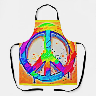 Vibrant Peace Logo: Colourful Artwork Apron