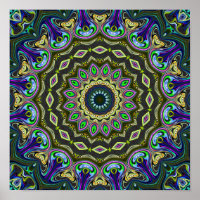 vibrant peace mandala pattern background