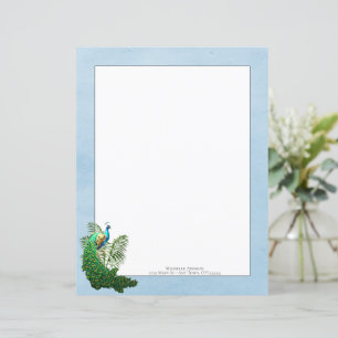 Vibrant Peacock   Blue Paper Sheet