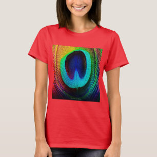 Vibrant Peacock Feather T-Shirt
