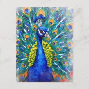 Vibrant Peacock Postcard