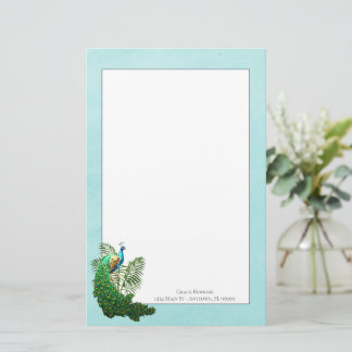 Vibrant Peacock | Teal Stationery