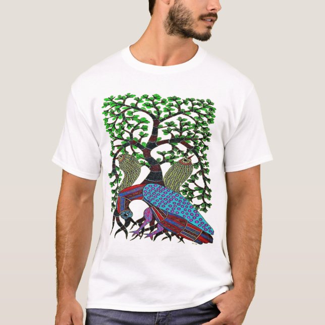 Vibrant Peacocks T-Shirt (Front)
