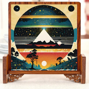 Vibrant Peaks Ceramic Tile