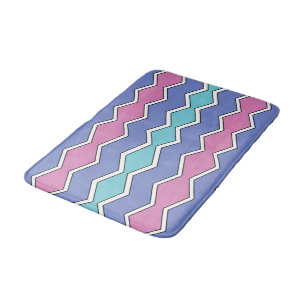 Vibrant Peaks ZigZag Bath Mat