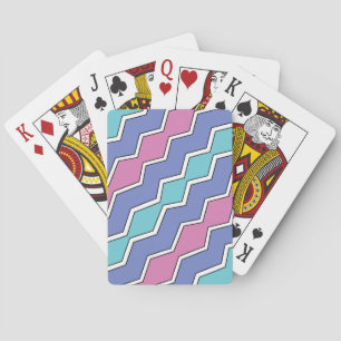 Vibrant Peaks ZigZag Playing Cards