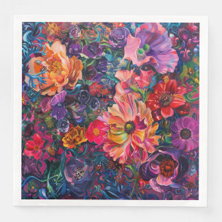 Vibrant Petal Dance Napkin