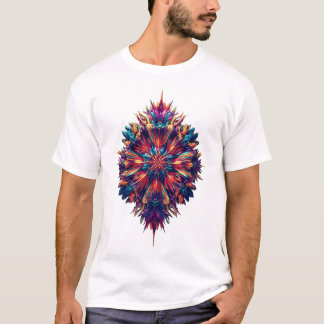 Vibrant Phoenix Burst Geometric  T-Shirt