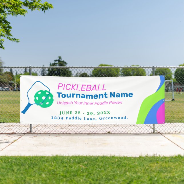 Vibrant Pickleball Tournament Banner (Insitu)
