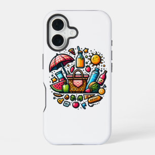 "Vibrant Picnic Bliss Summer Aesthetic Art" iPhone 16 Case