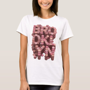 Vibrant Pink ABSTRACT ART Modern Design T-Shirt
