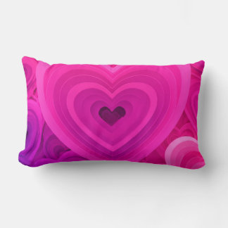 Vibrant Pink Abstract Heart Throw Pillow – Modern 