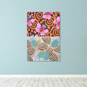 Vibrant Pink and Orange Spiral Flower Decor