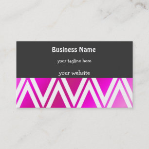 Vibrant Pink and White Diamonds Business Card