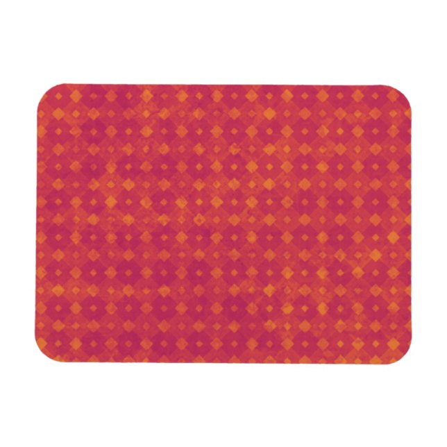 Vibrant Pink and Yellow Diamonds Magnet (Horizontal)