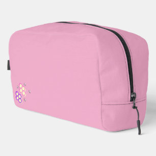 Vibrant Pink Bee-uty Bag with Honeycomb Design