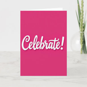 Vibrant Pink Birthday Card