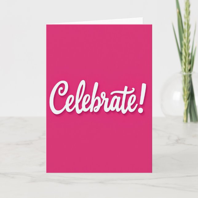 Vibrant Pink Birthday Card (Front)