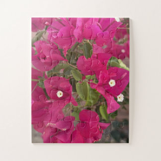 Vibrant Pink Bougainvillea Flowers Blooming in Tro Jigsaw Puzzle