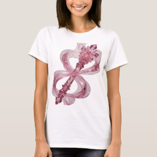 Vibrant Pink CRYSTAL WAND Text Design T-Shirt
